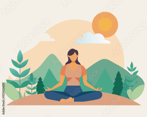 Wallpaper Mural international-yoga-day-meditation-nature-vector.svg Torontodigital.ca