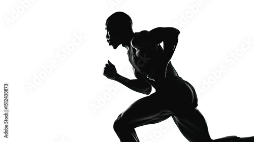  man runner sprinter silhouette 
