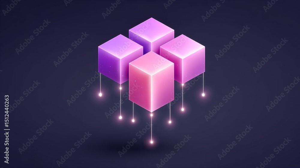 Fototapeta premium Digital representation of recession with algorithmic elements abstract environment graphic design perspective