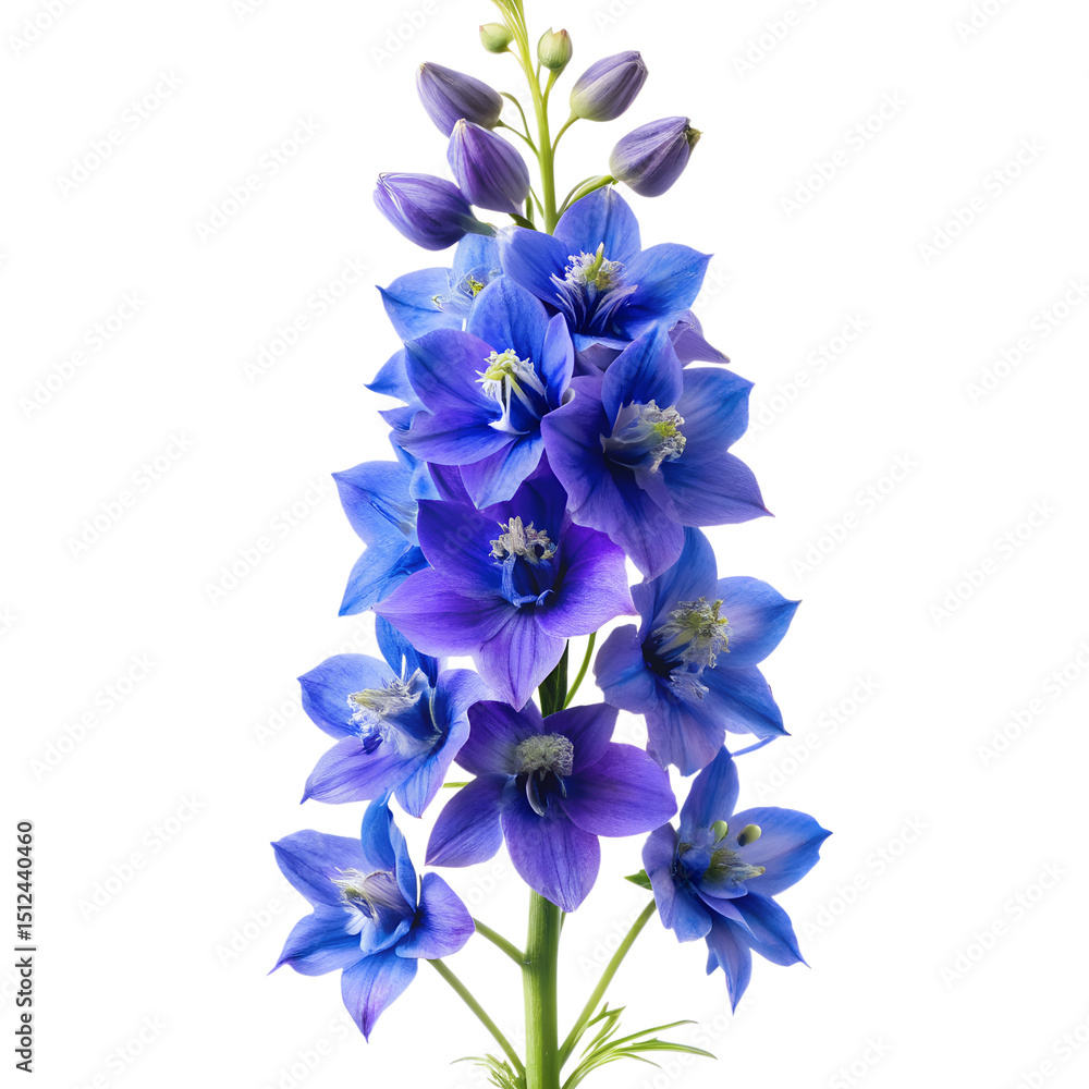 Fototapeta premium larkspur flower isolated on white background
