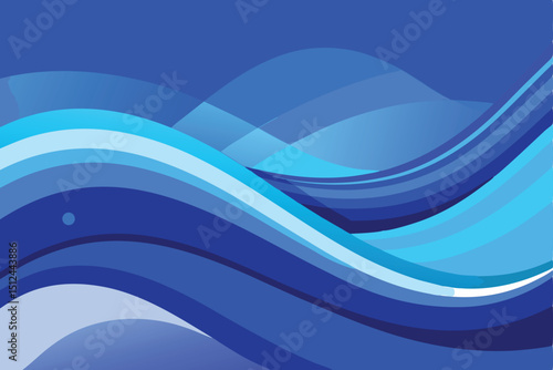 Abstract blue background with wave design featuring geometric shapes suitable for modern posters website headers or creative graphic design projects