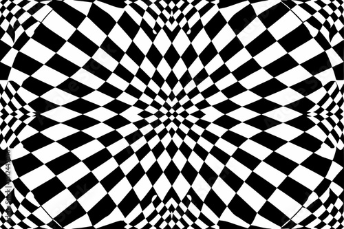 Optical Illusion Black and White Pattern