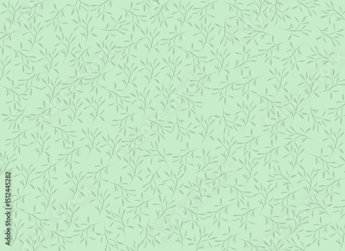 Fundo verde com padrão de folhas