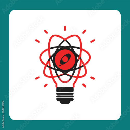 electrical bulb-with atom symbol