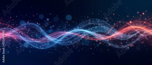 Abstract Glowing Wave Particles