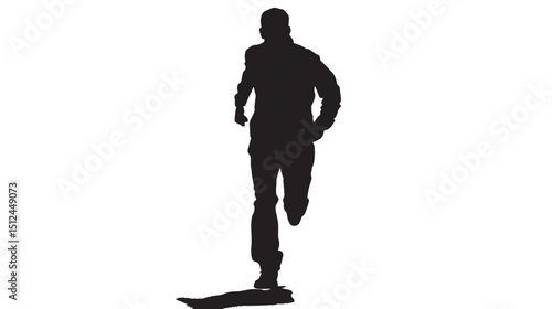 man, thief, criminal, running, silhouette,