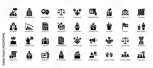 collection icons voter apathy distrust within political system
