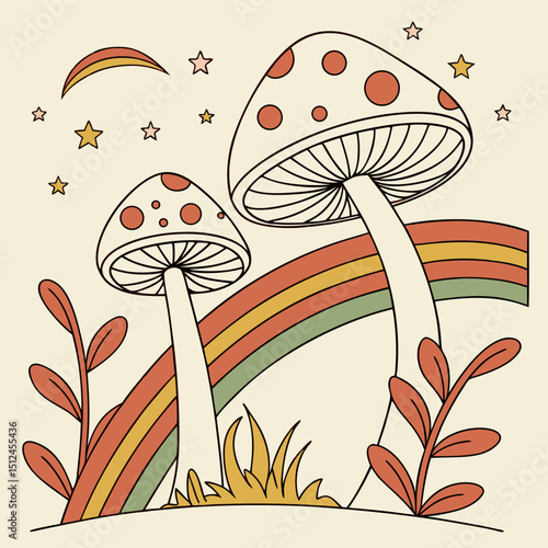 mushrooms in the forest