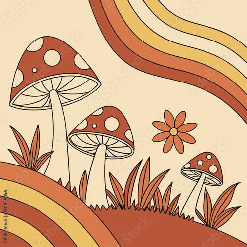 mushrooms in the forest