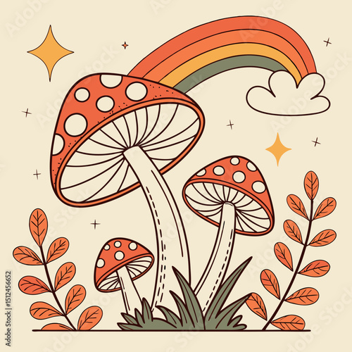 mushrooms in the forest
