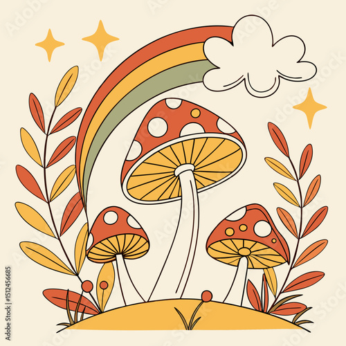 mushrooms in the forest
