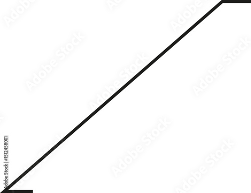 A thick outlined long vertical rectangle with an extremely sloping side and no side opening.