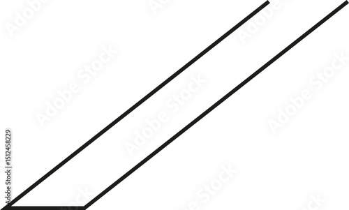 A thick outlined vertical rectangle with super-sloping sides and no side opening.