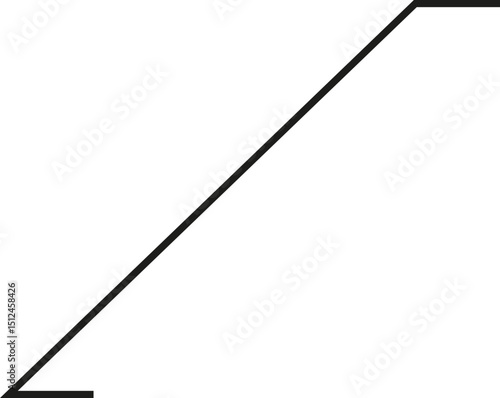 A thick outlined very long vertical rectangle with extremely sloping sides and no side opening.