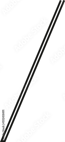 A thick outlined very long vertical rectangle with sloping sides and no side opening.