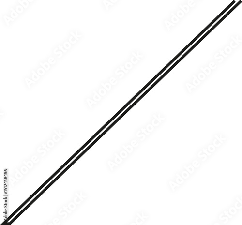 A thick outlined very long vertical rectangle with an extremely sloping side and no side opening.