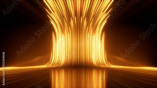Experience Dynamic Golden Light Tunnel Visuals that Create Stunning and EyeCatching Backgrounds