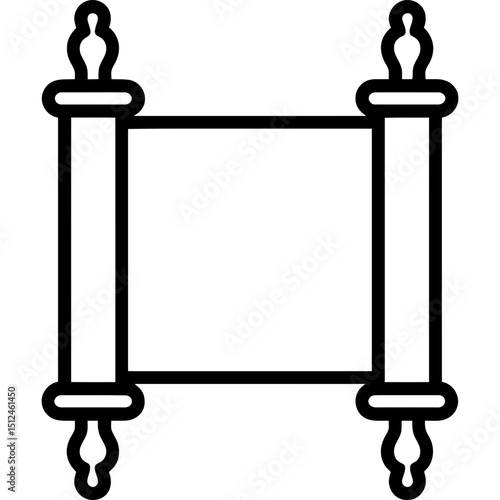 Minimal vector icon of religious scroll