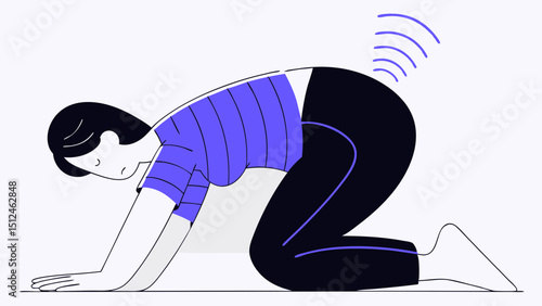 Back Pain Relief Concept  vector illustration
