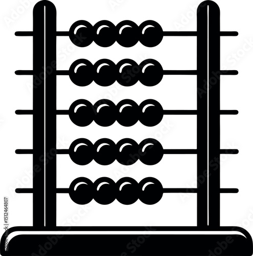 abacus vector on the white background