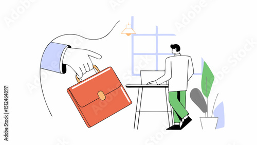 Corporate Betrayal  A Visual Exploration of Business Deceit vector illustration