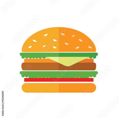 Delicious double cheeseburger fast food meal