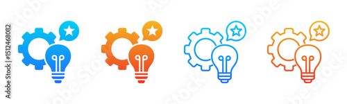 Initiative icon sheet multiple style collection