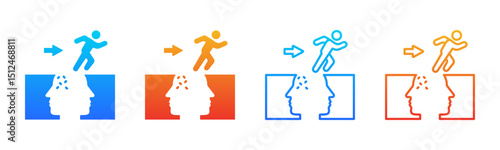 Courage icon sheet multiple style collection