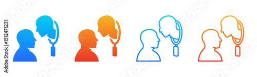 Self Awareness icon sheet multiple style collection