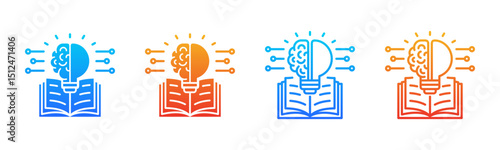 Learning icon sheet multiple style collection