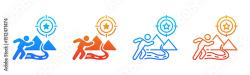 Ambition icon sheet multiple style collection
