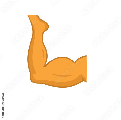 Strong bicep muscle arm flex fitness power