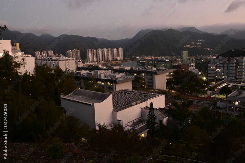 Obraz premium Hong Kong University architecture urban structure