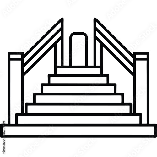 Heavenly stairway of success leading up to the sky, a conceptual design illustrating the way to achievement