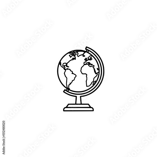 Globe world earth map geography travel continents countries outline education school study exploration knowledge