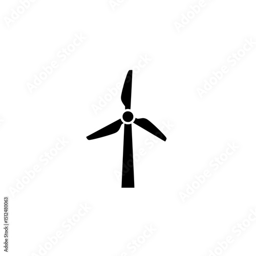 Windmill wind turbine renewable energy power electricity generator ecology environment sustainability icon art