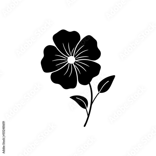 creative details Outline silhouette Single flax flower line art icon vector illustration