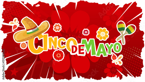 cinco de mayo — colorful banner, template, poster — vector illustration