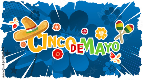 cinco de mayo — colorful banner, template, poster — vector illustration