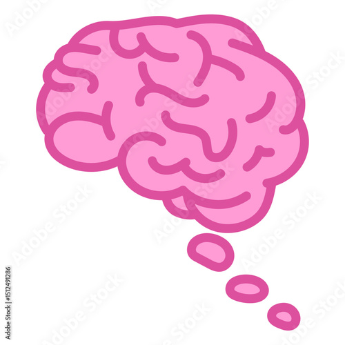 Brain dream color stroke