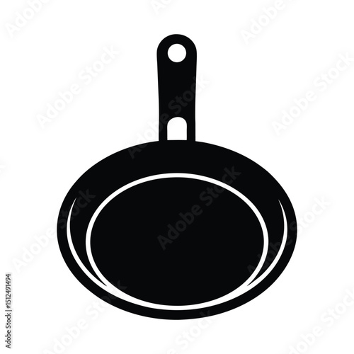 Camp Cooking Skillet Handle Icon Vector Illustration