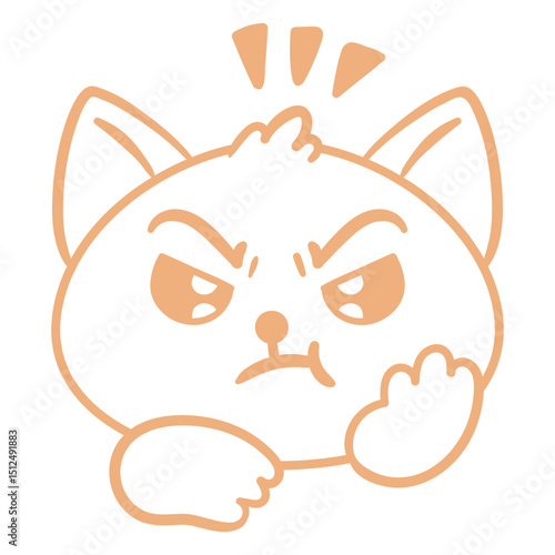 Angry cat icon