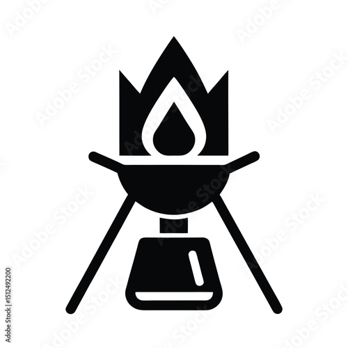Camp Stove Support Leg Icon Vector Illustration
