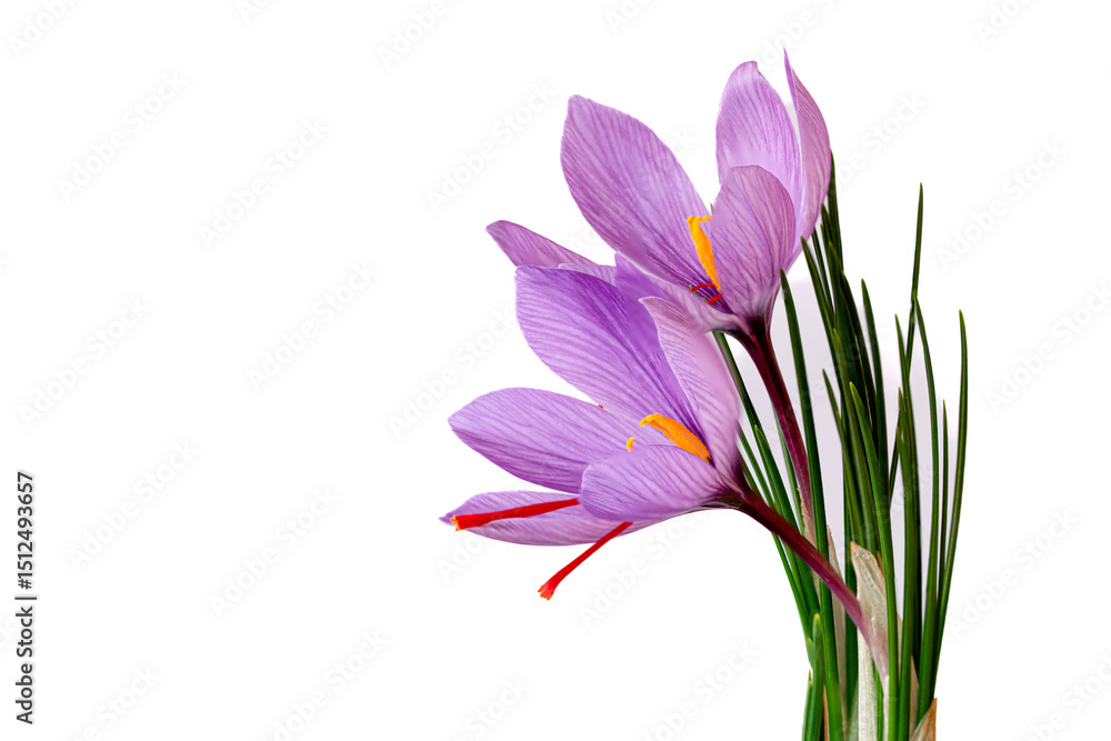 Fototapeta premium Saffron awakening, delicate bloom
