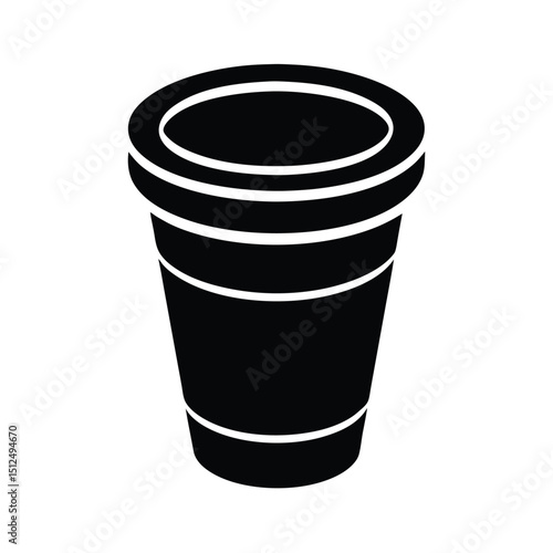 Collapsible Cup Icon Vector Illustration