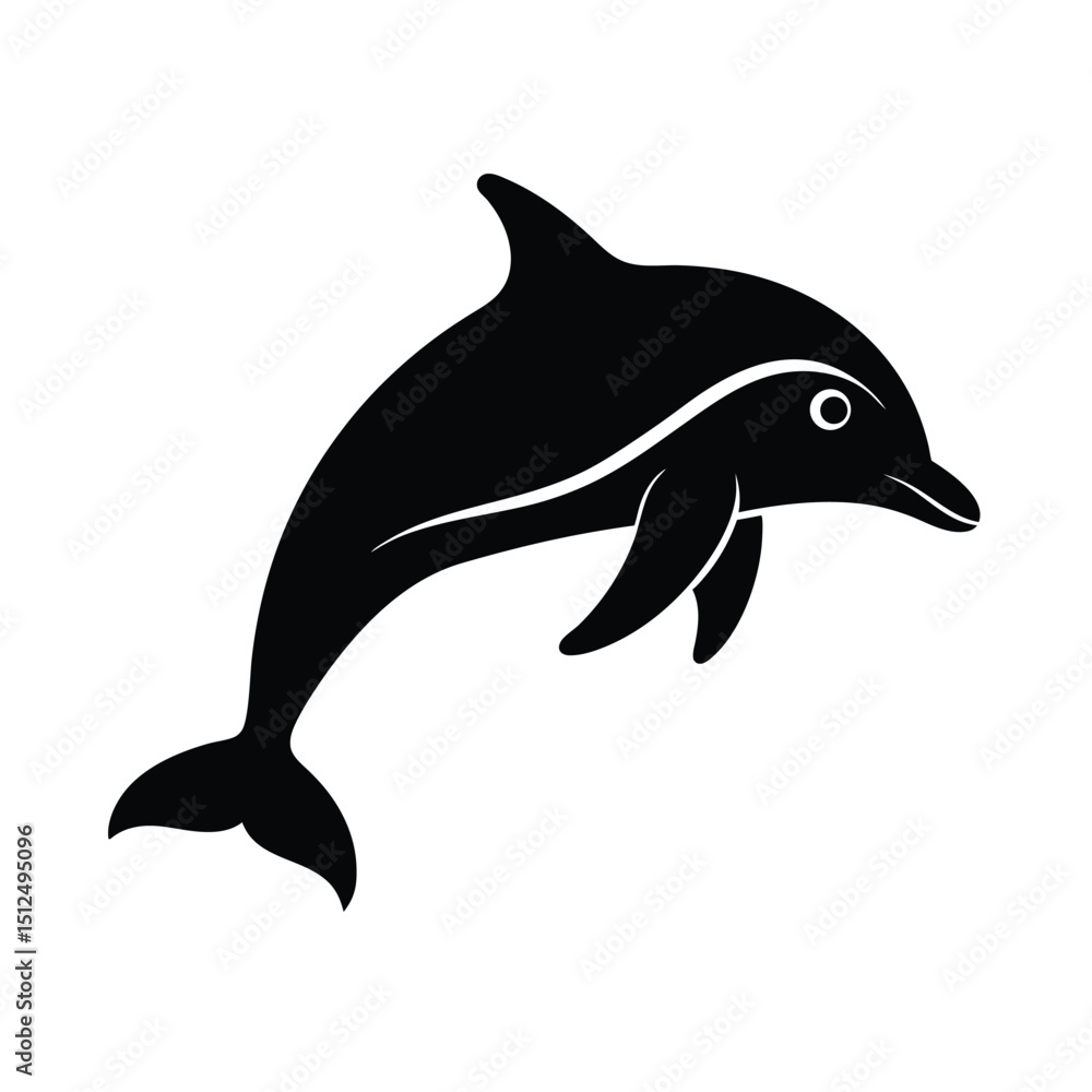 Fototapeta premium Dolphin Icon Vector Illustration