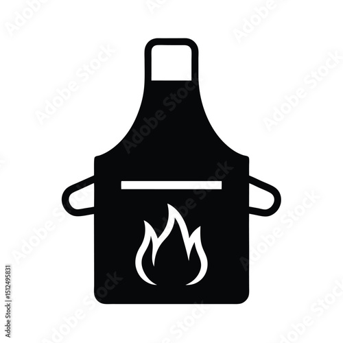 Fireproof Camping Apron Icon Vector Illustration
