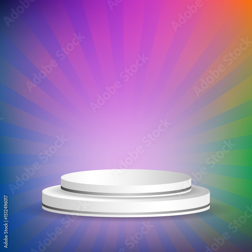 Colorful Abstract Product Display with Mesh Gradient Vector