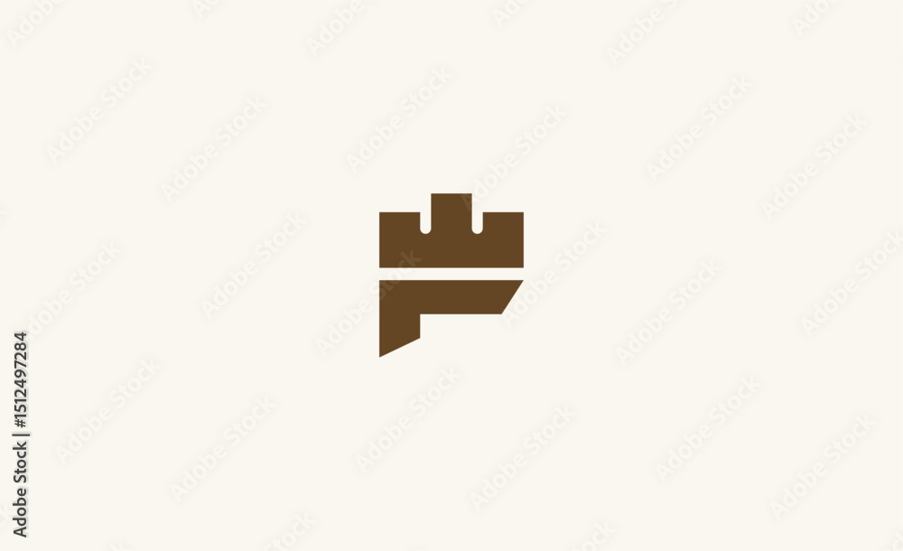 Obraz premium Crown Logo with Letter F. Elegant, King, Royal and Premium concept for Luxury and jewellery Brand.