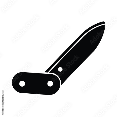 Folding Pocket Knife Icon Vector Illustration